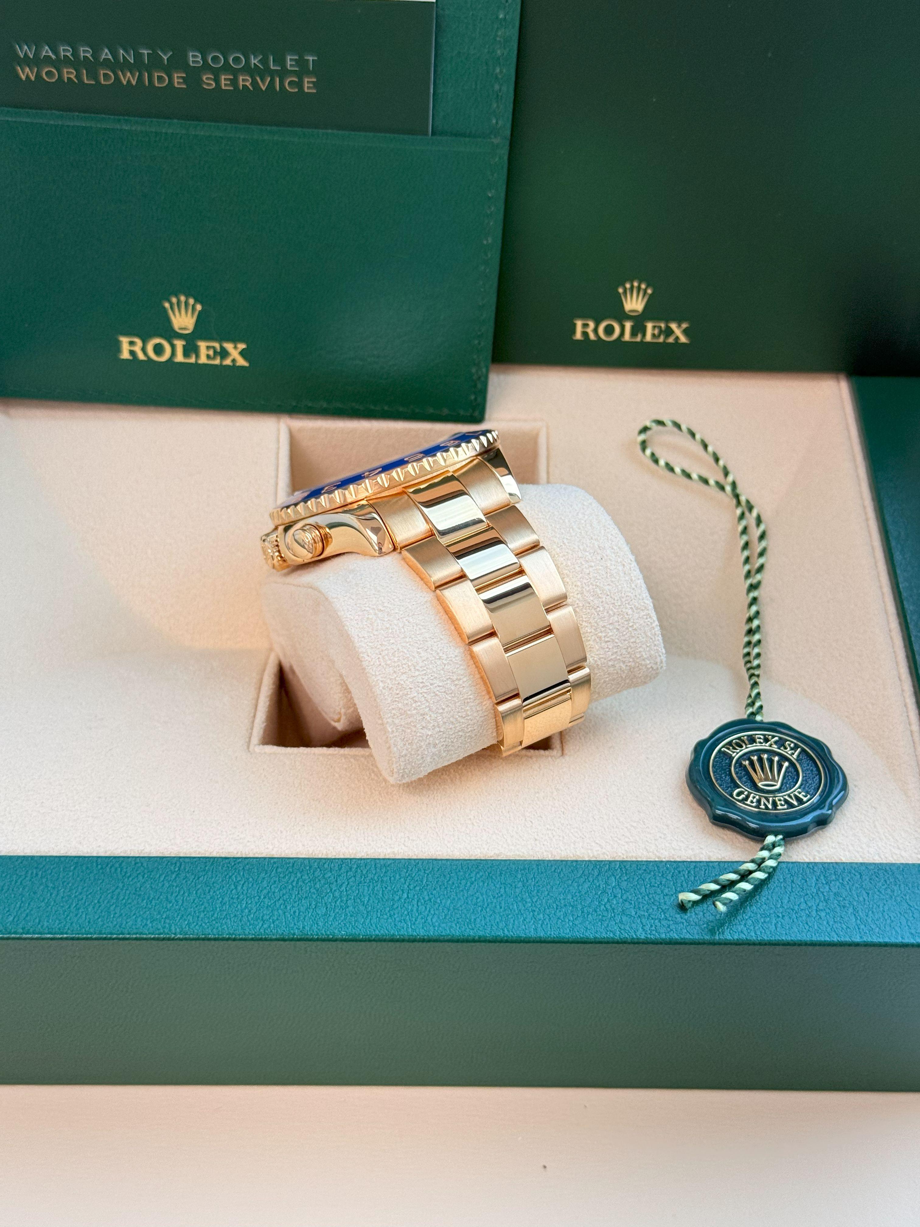 Rolex Yacht-Master II 44mm Chronograph Yellow Gold Oyster Bracelet Watch 116688 For Sale 8