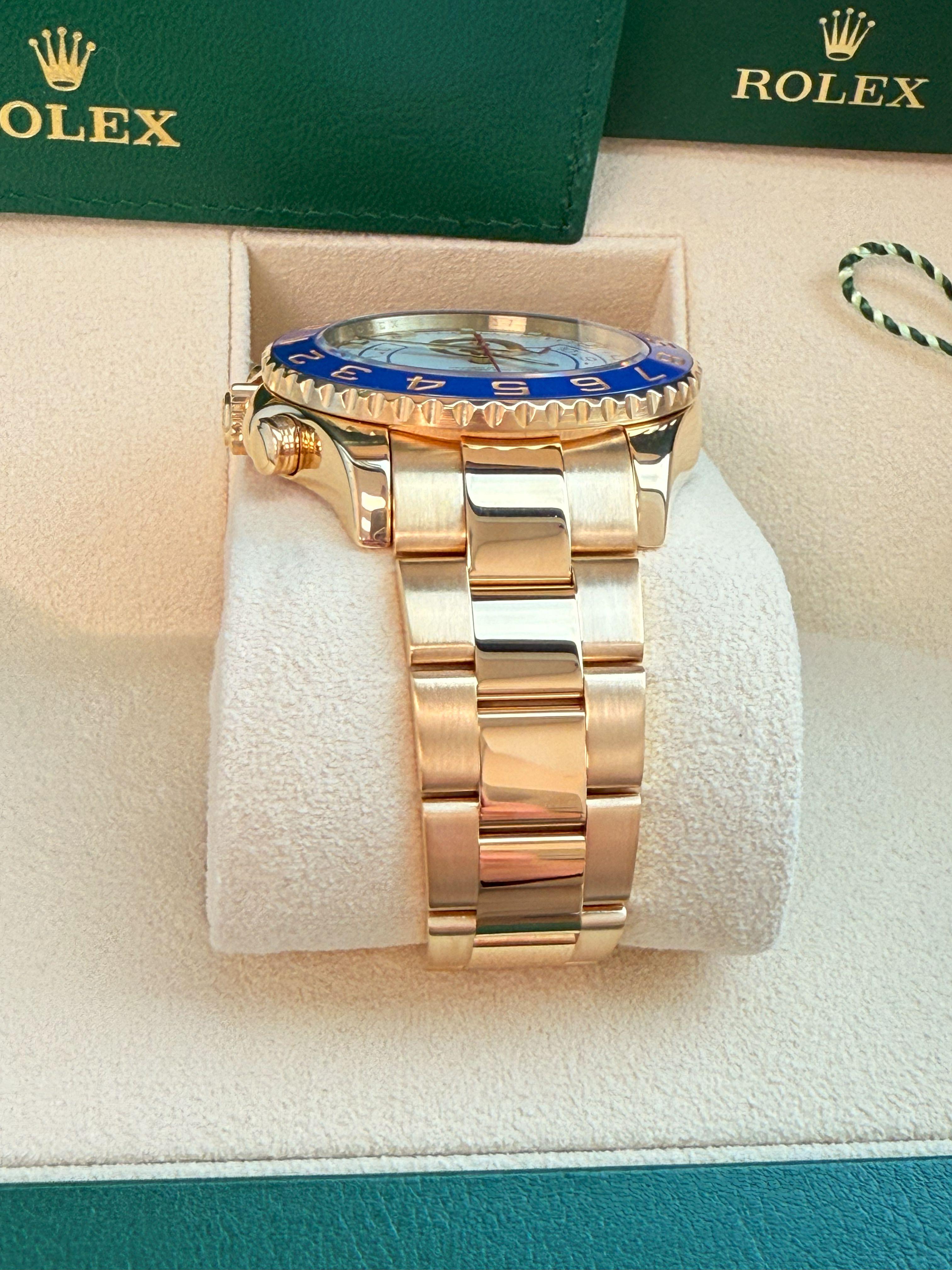 Rolex Yacht-Master II 44mm Chronograph Yellow Gold Oyster Bracelet Watch 116688 For Sale 11
