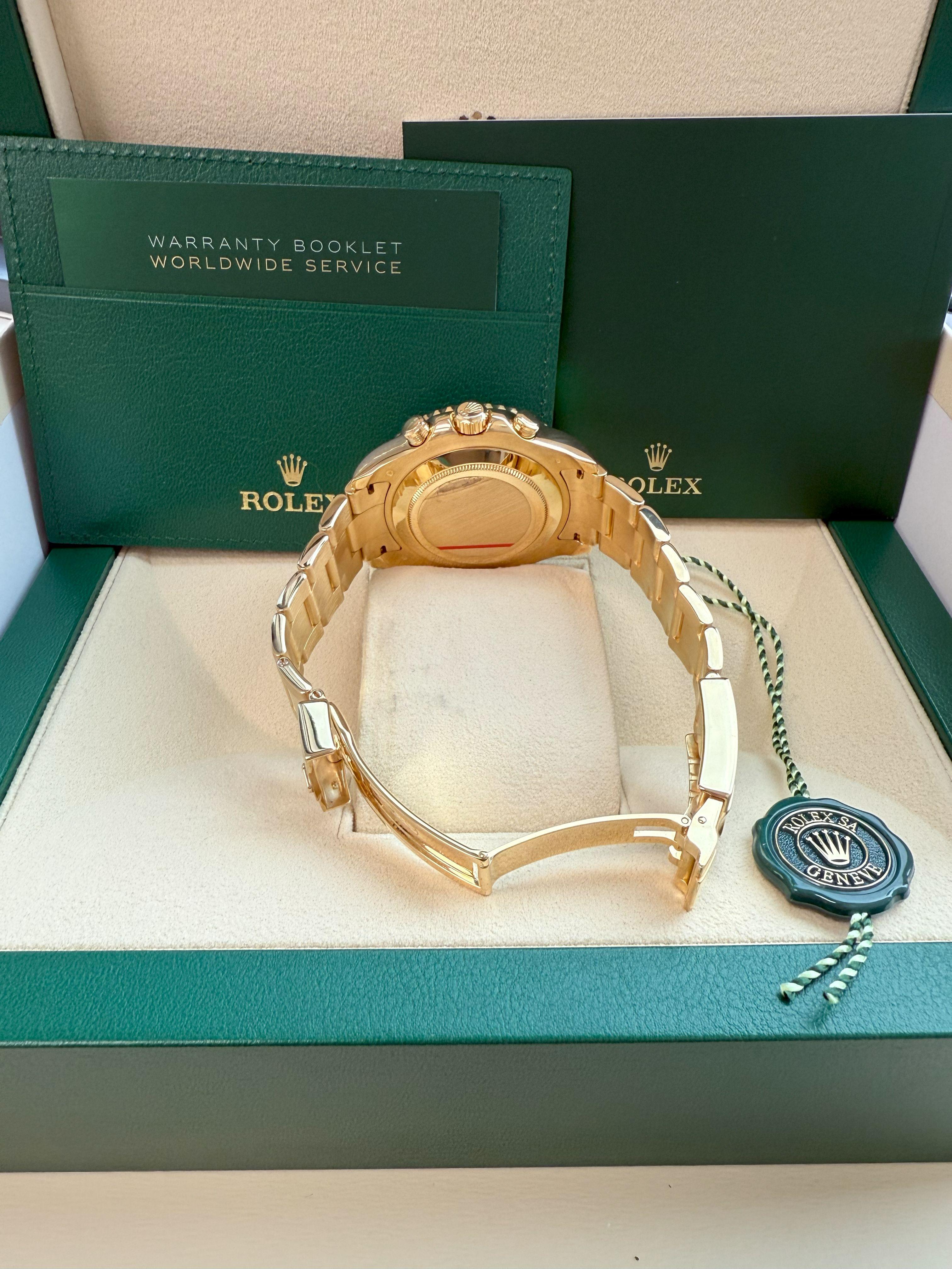 Rolex Yacht-Master II 44mm Chronograph Yellow Gold Oyster Bracelet Watch 116688 For Sale 14