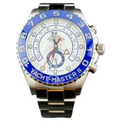 Used Rolex Yacht-Master II 44mm Oyster Perpetual Ceramic Blue Steel Mens Watch 116680