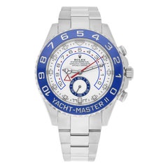 Rolex Yacht-Master II 44mm Steel White Dial Automatic Mens Watch 116680 Complete