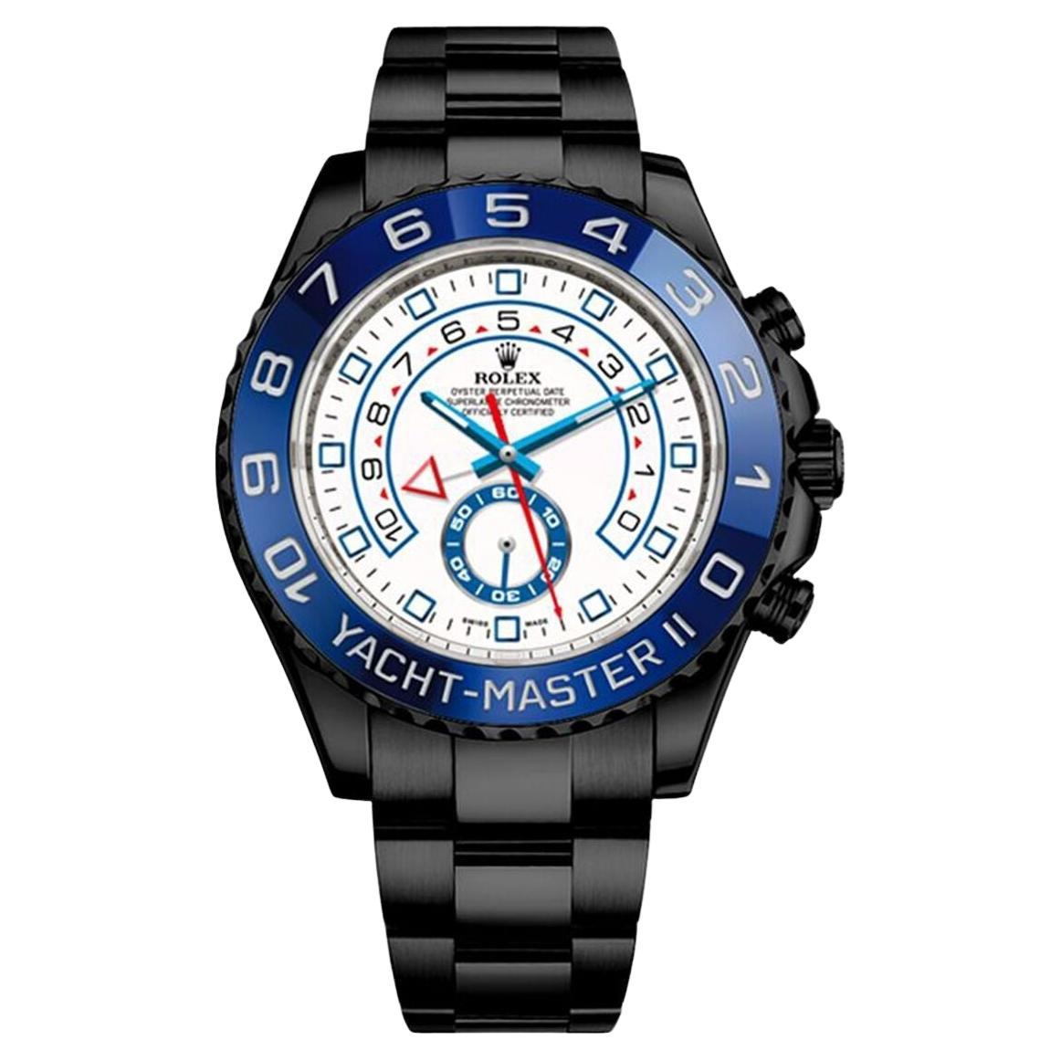 Rolex Yacht-Master II PVD/DLC Coated Stainless Steel Watch 116680 For Sale