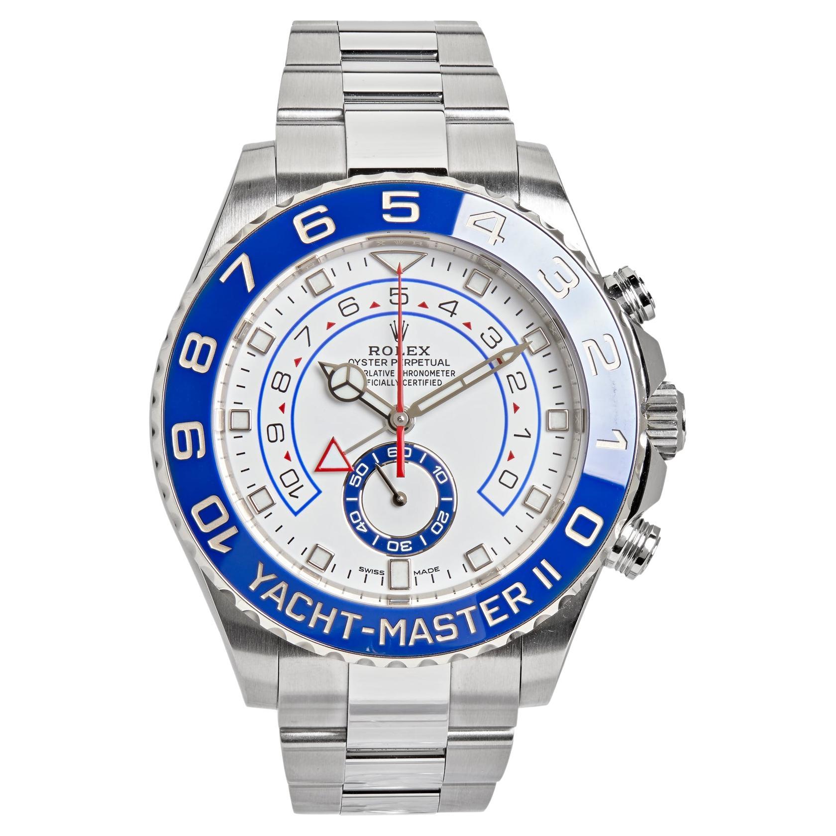 yacht master ii white dial automatic men's watch