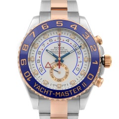 Rolex Yacht-Master II Steel 18 Karat Rose Gold White Dial Men's Watch 116681WASO