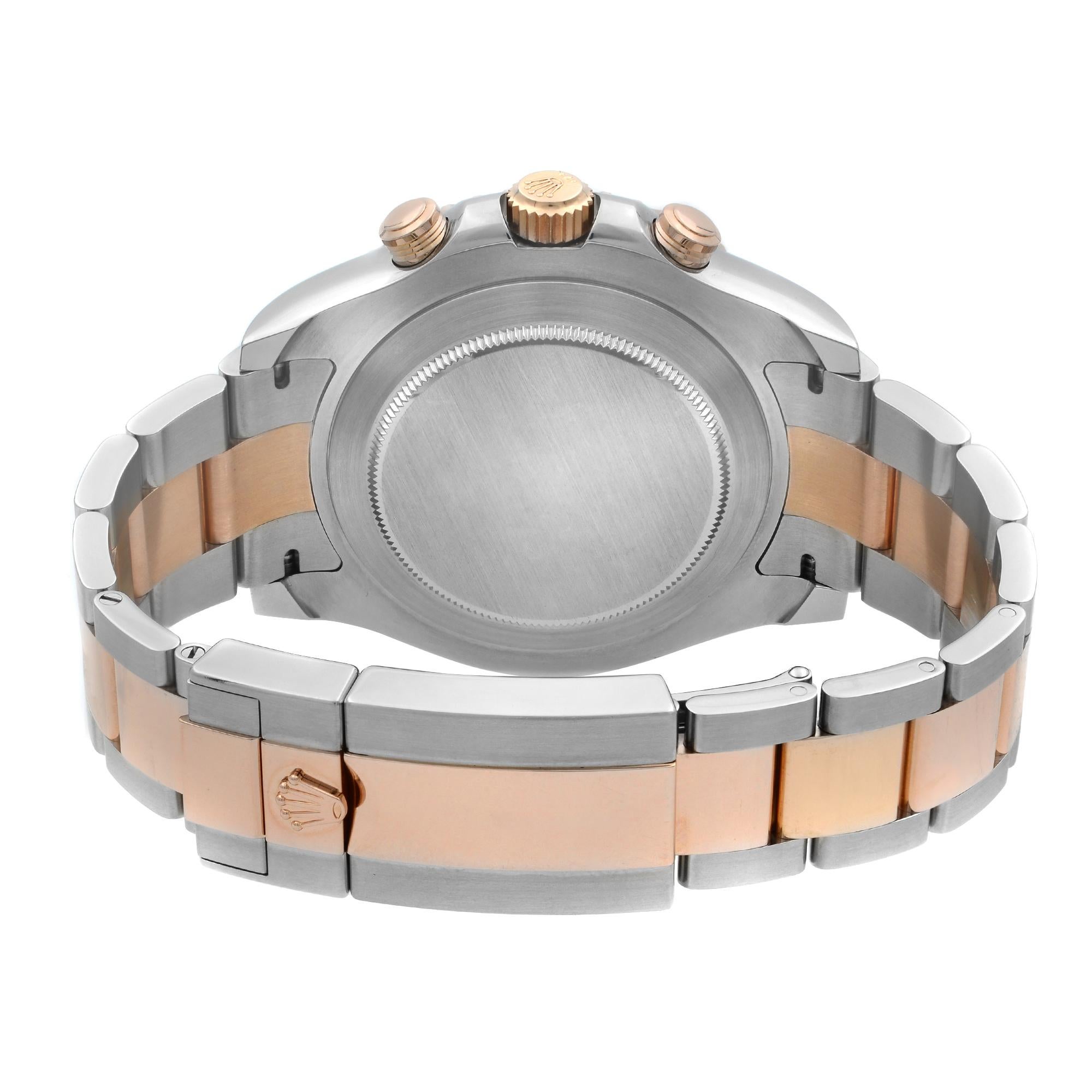 Rolex Yacht-Master II Acciaio Oro Rosa 18 Carati Quadrante Bianco Orologio da Uomo 116681WASO in vendita 3