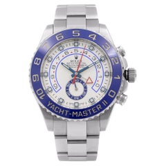 Used Rolex Yacht-Master II Steel Ceramic Chronograph White Dial Men Watch 116680-0002