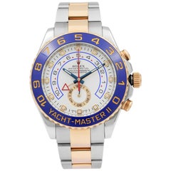 Rolex Yacht-Master II White Dial 18k Gold Steel Command Bezel Men’s Watch 116681