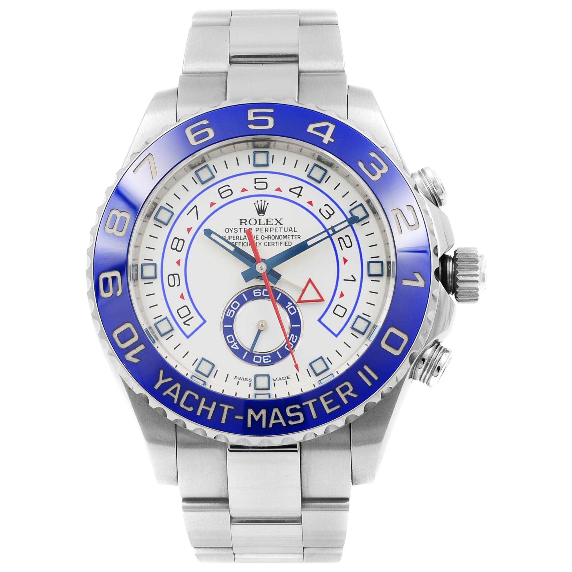 Rolex Yacht -Master II White Dial Command Bezel Steel Automatic Men Watch 116680