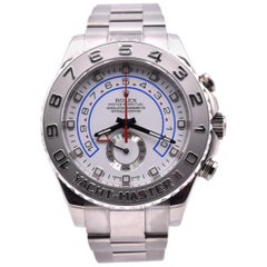 Rolex Yacht-Master II White Dial White Gold Watch Ref. 116689
