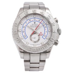 Rolex Montre Yacht-Master II en or blanc et platine avec cadran blanc 116689