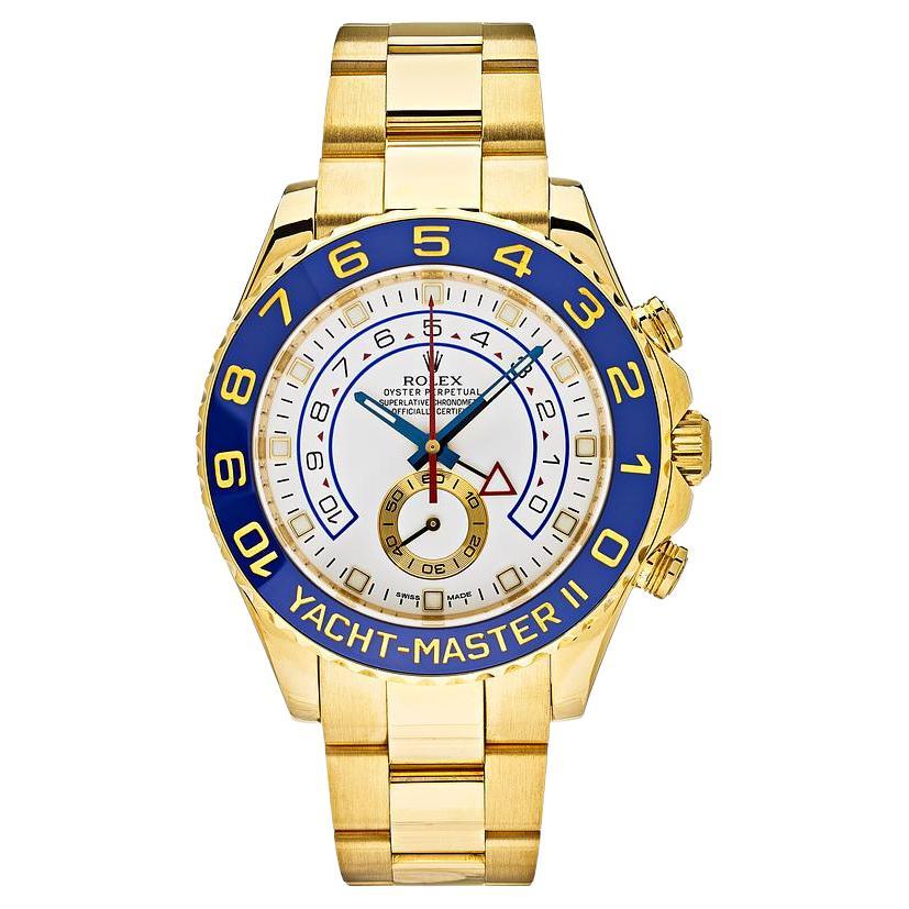 Rolex YachtMaster II Yellow Gold White Dial 116688, 2012 For Sale at 1stDibs rolex yacht