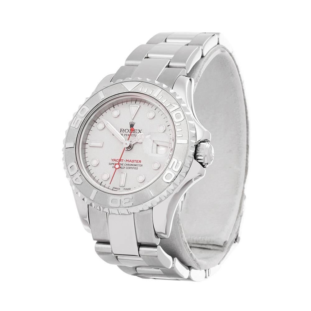 Xupes Ref: W4535
Manufacturer: Rolex
Model: Yacht-Master
Model Ref: 169622
Age: 20th March 2002
Gender: Women's
Box and Papers: Box & Guarantee
Dial: Silver
Glass: Sapphire Crystal
Movement: Automatic
Water Resistance: To Manufacturers