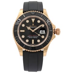 Montre pour homme Rolex Yacht-Master cadran noir mat or Everose 18k automatique 116655