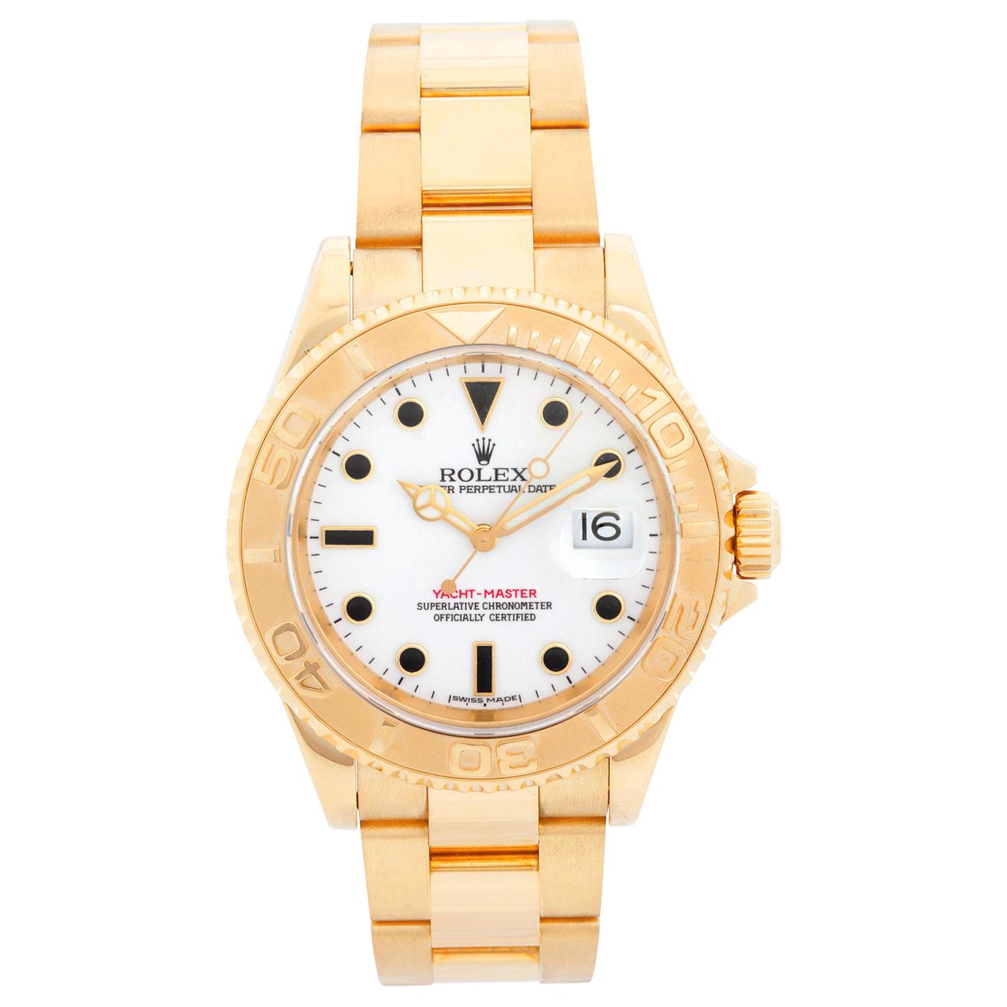 Rolex Yacht-Master Men's 18 Karat Yellow Gold Watch 16628