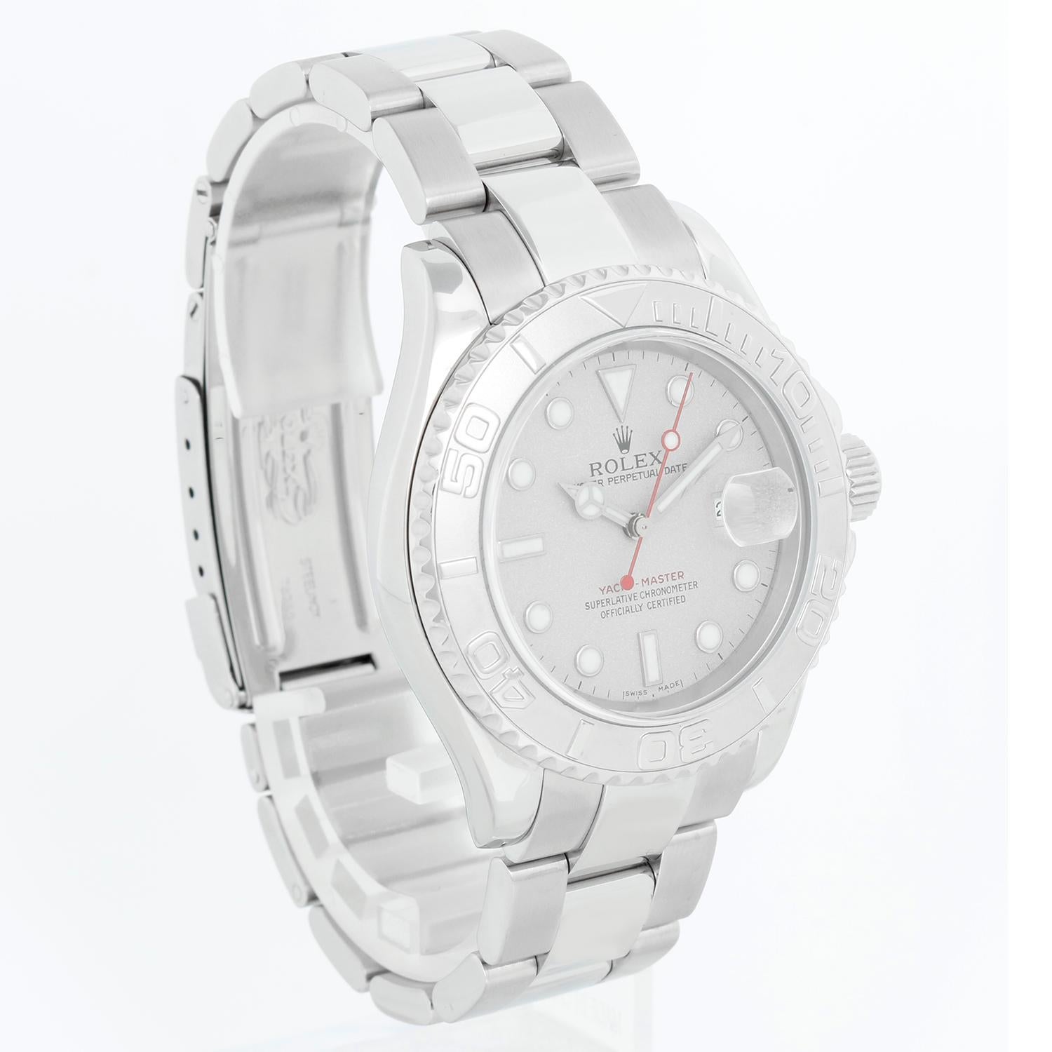 Rolex Yacht-Master Men's Stainless Steel Watch 16622 In Excellent Condition In Dallas, TX