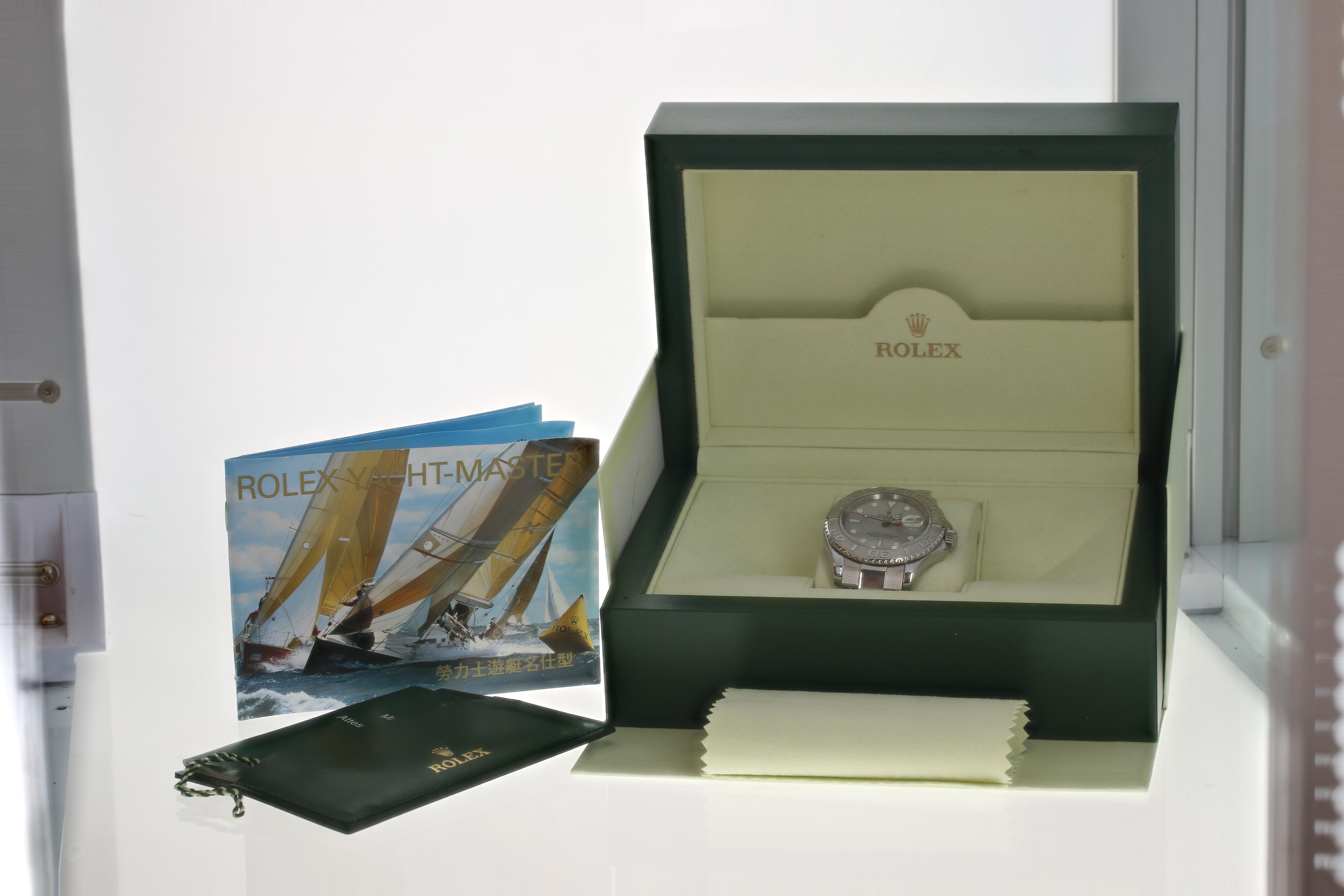 Rolex Yacht-Master Men's Watch Stainless Steel Platinum Automatic 2Yr Wnty 16622 1