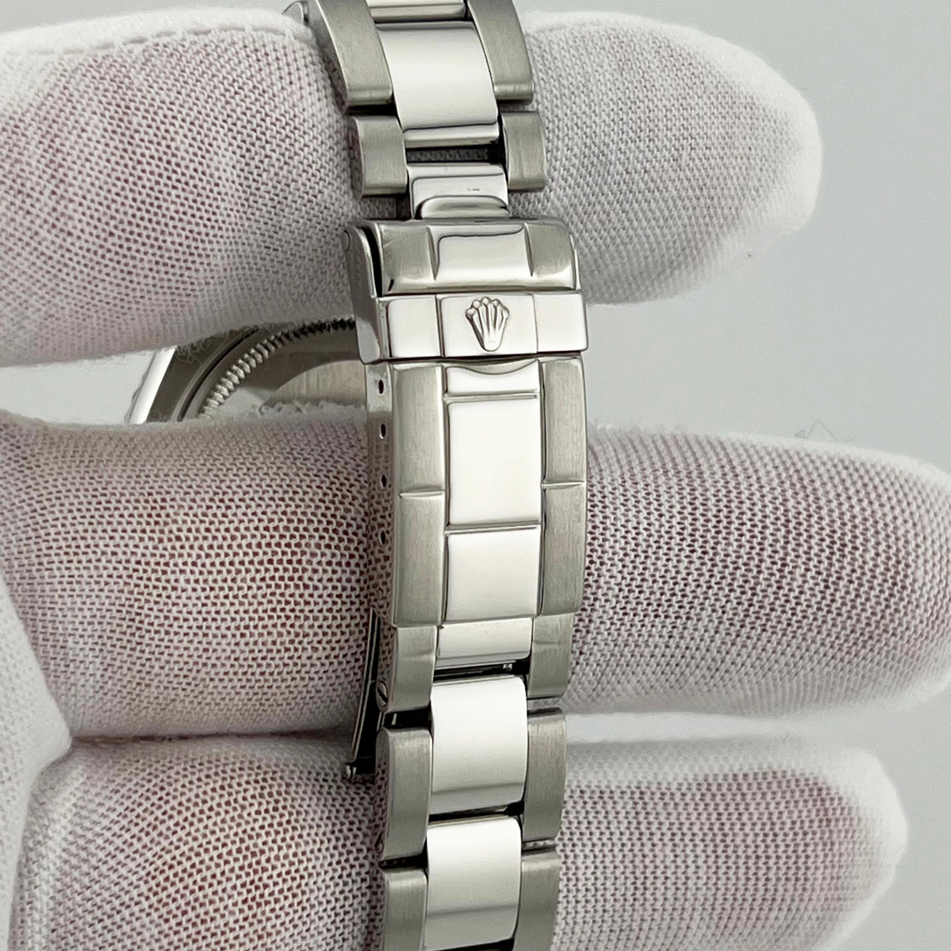 Rolex Yacht Master Midsize 168622 35mm Silber Zifferblatt Stahl Platin Box Papier im Zustand „Hervorragend“ im Angebot in San Diego, CA