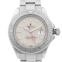 Rolex Yacht-Master Platinum Bezel Steel Grey Dial Automatic Men's Watch 16622