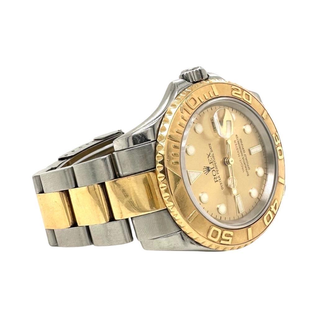 Modern Rolex Yacht Master REF 16623 in Stainless Steel and 18k Yellow Gold For Sale