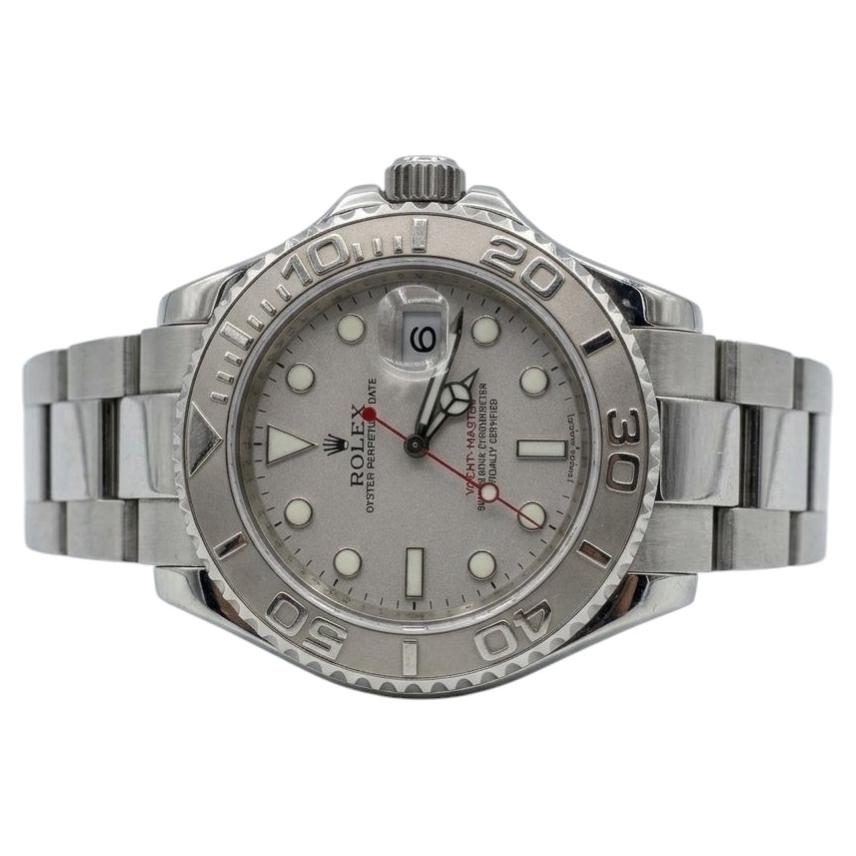 Reloj Rolex Yacht-Master de acero inoxidable con bisel de platino, 40 mm