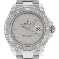 Rolex Yacht-Master Steel Platinum Bezel Gray Dial Automatic Watch 116622