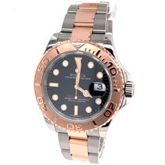 Rolex Yacht-Master Steel Black Dial Black Dial SS/RG Oyster Bracelet 116621