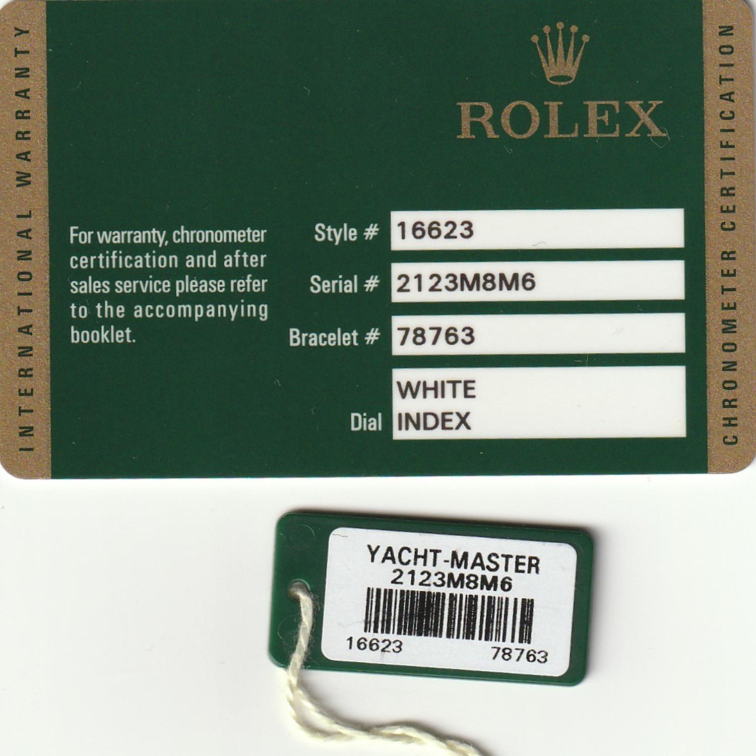 Rolex Yacht-Master Acciaio e Oro Uomo 2-Tone Orologio 16623 in vendita 4