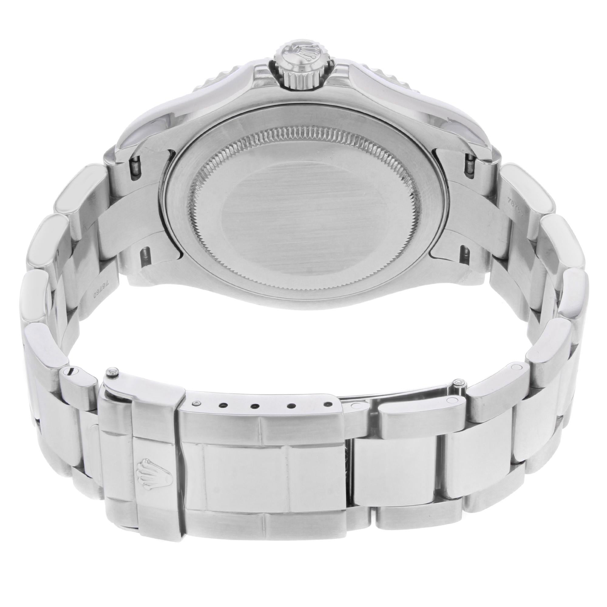 Rolex Yacht-Master Acciaio Platino Quadrante Argento Orologio Automatico Uomo 16622 In condizioni buone in vendita a New York, NY