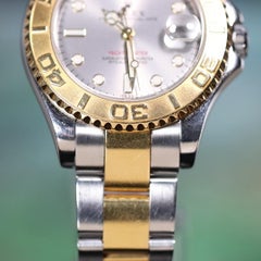Rolex Yacht Master Two Tone 168623 Gray Dial 35mm Full Set Watch