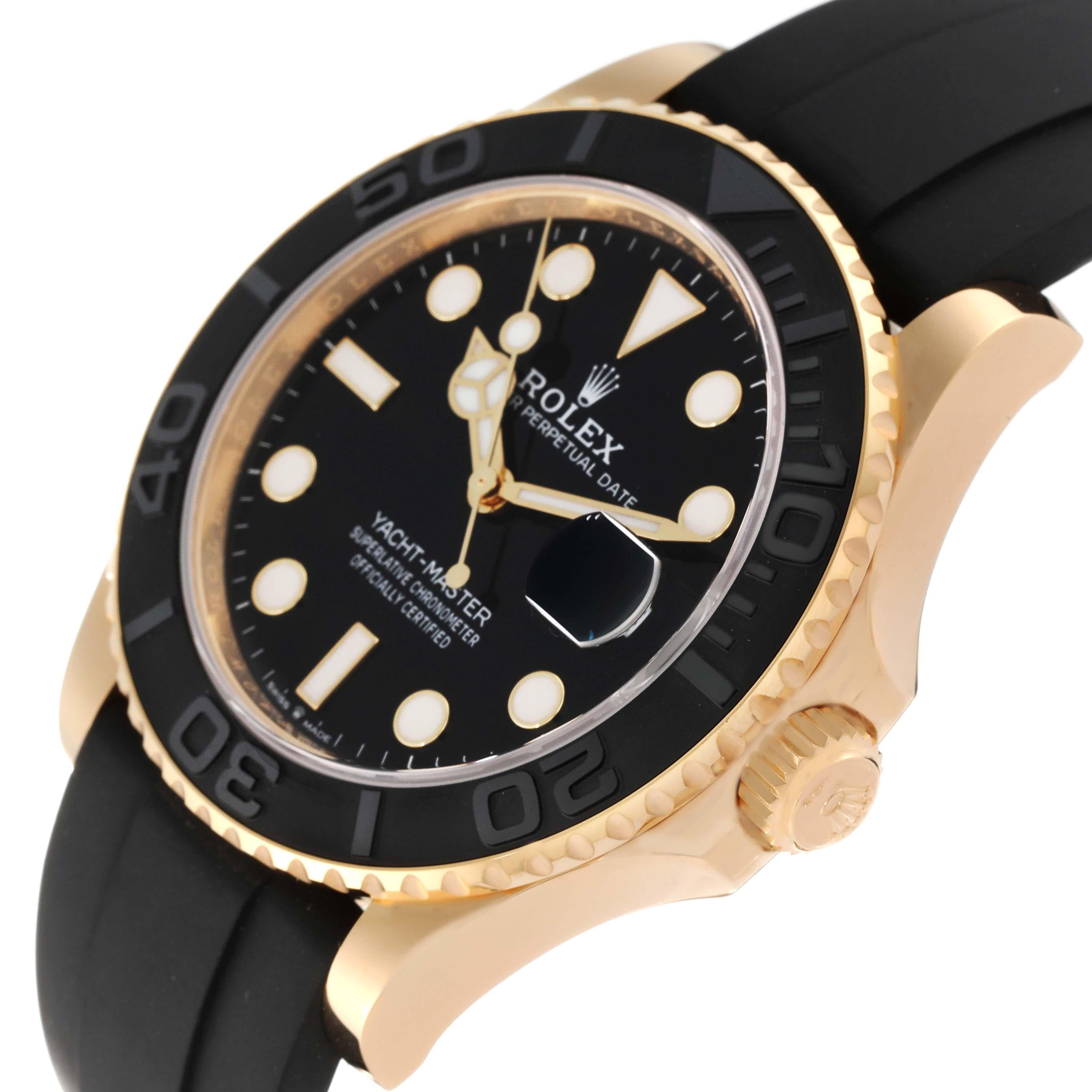 Rolex Yacht-Master Yellow Gold Oysterflex Bracelet Mens Watch 226658 Box Card 3