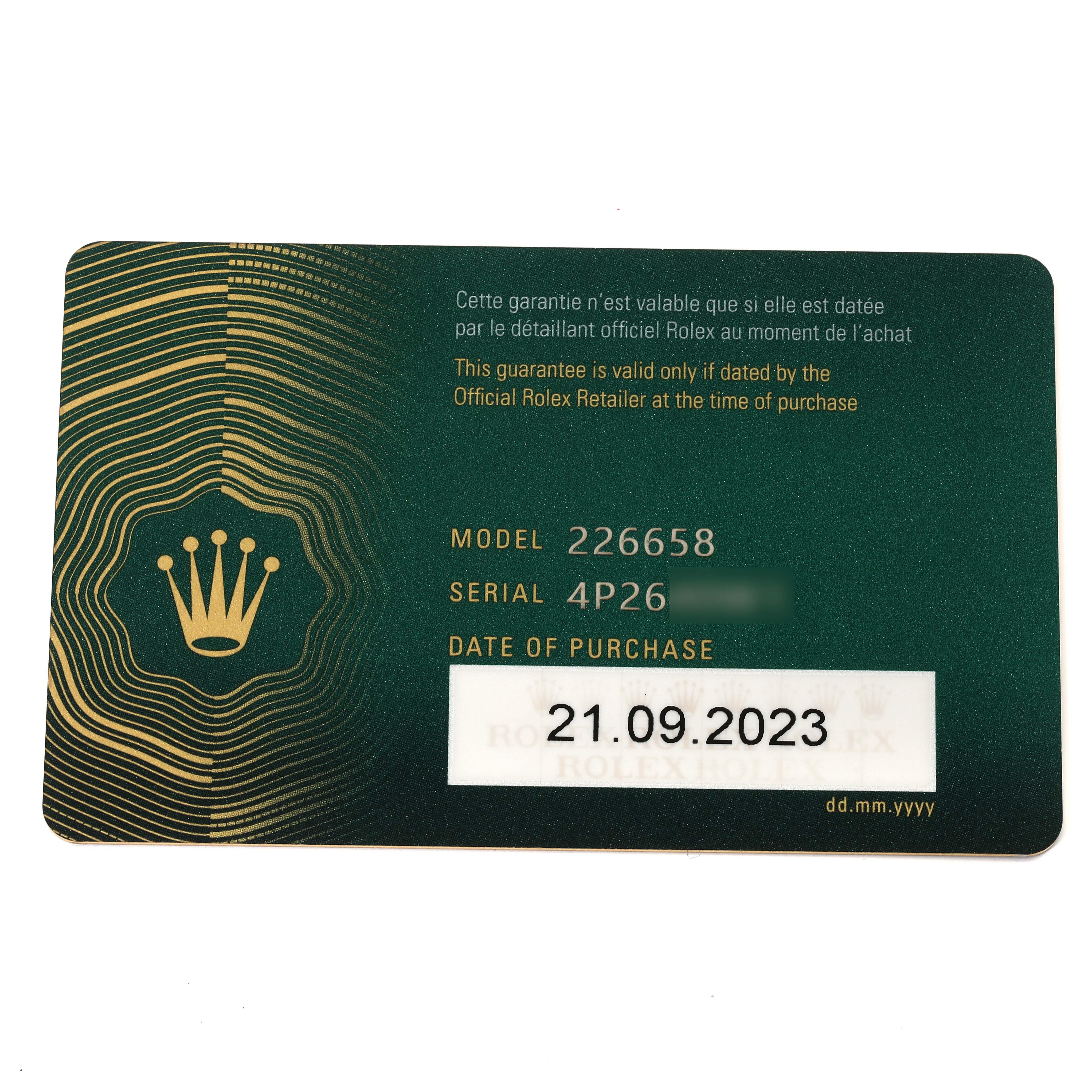 Rolex Yacht-Master Yellow Gold Oysterflex Bracelet Mens Watch 226658 Box Card 5