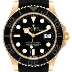 Rolex Yacht-Master Yellow Gold Oysterflex Bracelet Mens Watch 226658 Unworn
