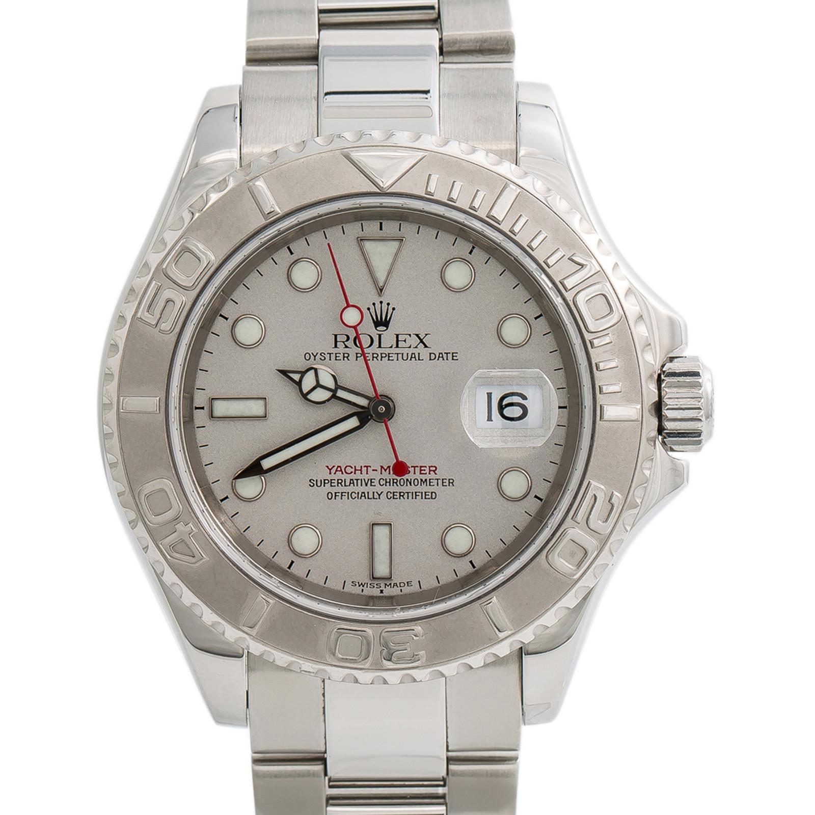 Women's Rolex Yacht-Master 7680, Silver Dial Certified Authentic For Sale