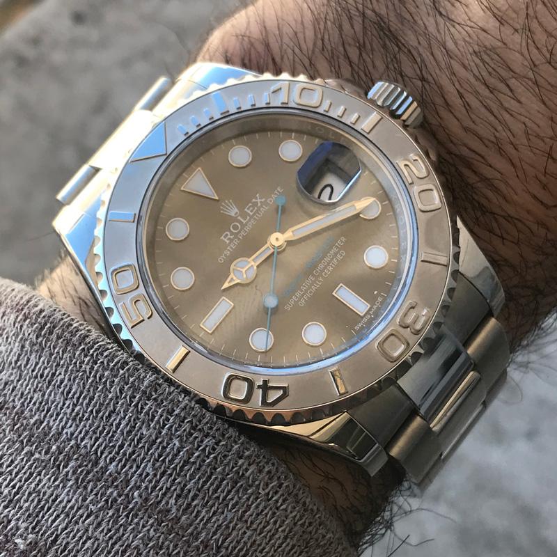 Manufacturer	Rolex
Model	Yachtmaster
Model Number	116622
Condition	Mint Condition 
Gender	Mens
Features	Automatic, Date
Case	Stainless Steel
Dial	Rhodium
Bezel	Platinum

Bracelet	Stainless Steel Oyster
Comments	
   	 Rolex Box and Warranty Papers