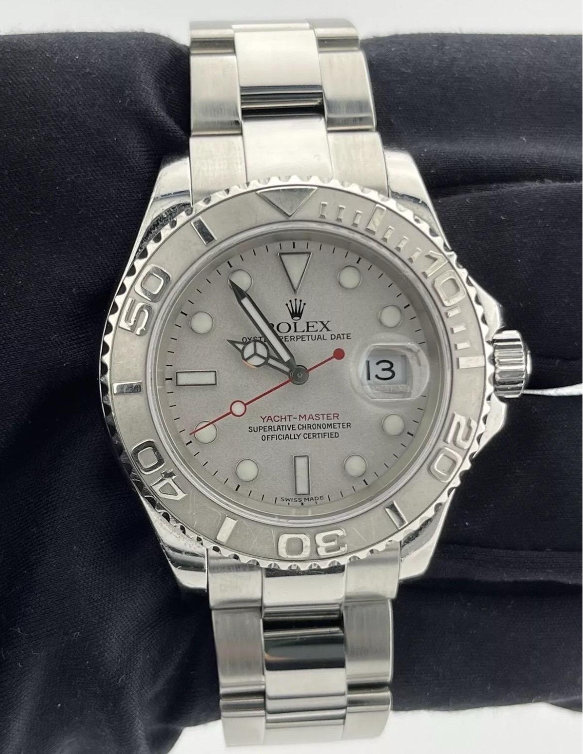 Rolex Yachtmaster 16622 Men's Watch 40mm Platinum Bezel Stainless Steel Oyster 2