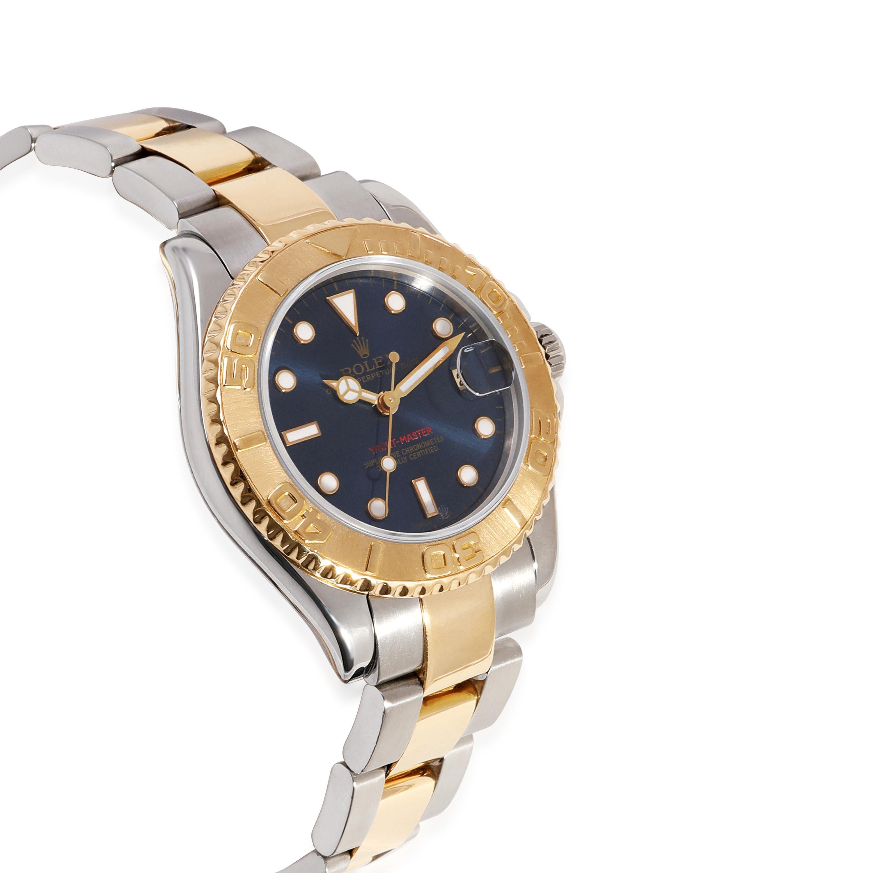 Rolex Yachtmaster 168623 Unisex Watch in 18kt Stainless Steel/Yellow Gold In Excellent Condition In New York, NY