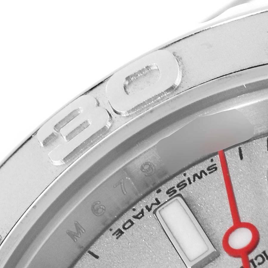 Rolex Yachtmaster 29 Stahl Platin Zifferblatt Lünette Damenuhr 169622 Box im Angebot 3