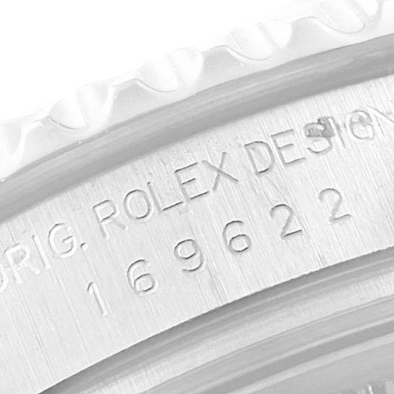 Rolex Yachtmaster 29 Stahl Platin Zifferblatt Lünette Damenuhr 169622 Box im Angebot 4