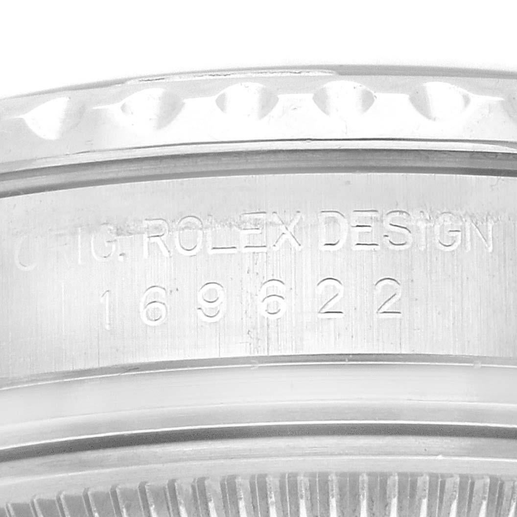 Women's Rolex Yachtmaster 29 Steel Platinum Dial Bezel Ladies Watch 169622 For Sale