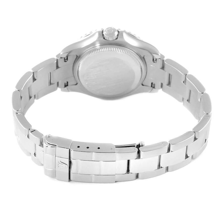 Rolex Yachtmaster 29 Steel Platinum Dial Bezel Ladies Watch 169622 2