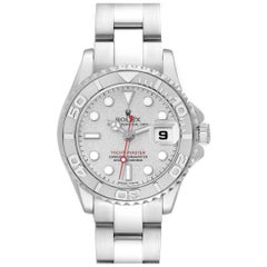Rolex Yachtmaster 29 Steel Platinum Dial Bezel Ladies Watch 169622