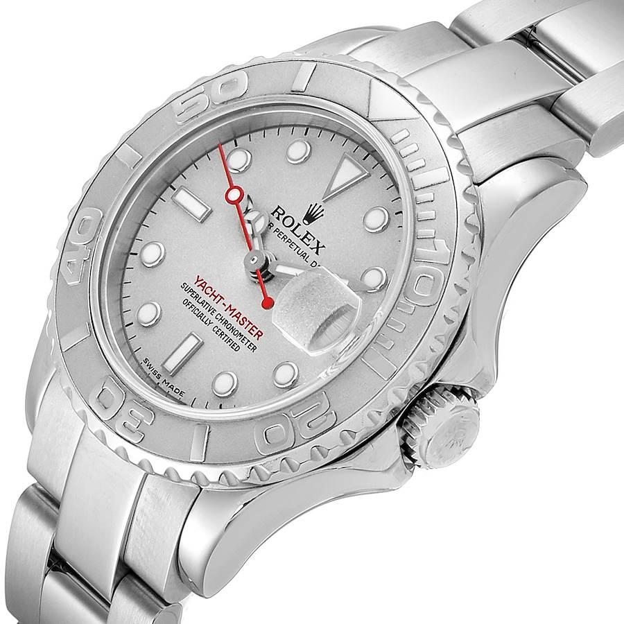 Rolex Yachtmaster 29 Steel Platinum Ladies Watch 169622 1