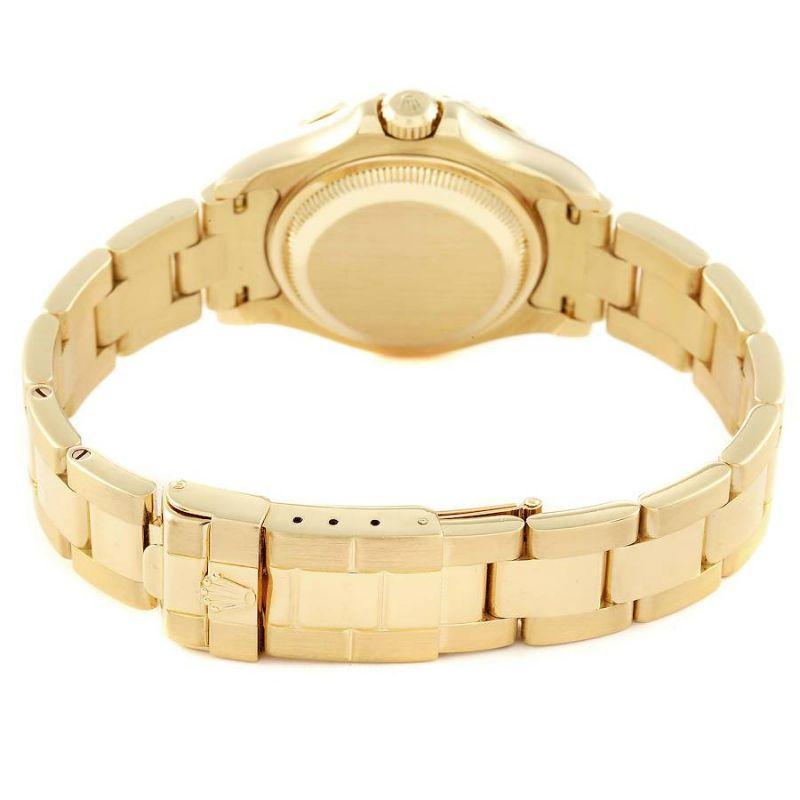 Rolex Yachtmaster 29 Gelbgold MOP Rubin Zifferblatt Damenuhr 169628 3