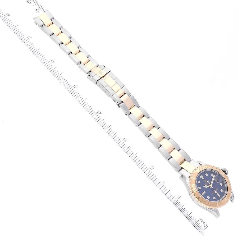 Rolex Yachtmaster Steel Yellow Gold Blue Dial Ladies Watch 169623 Papers 3