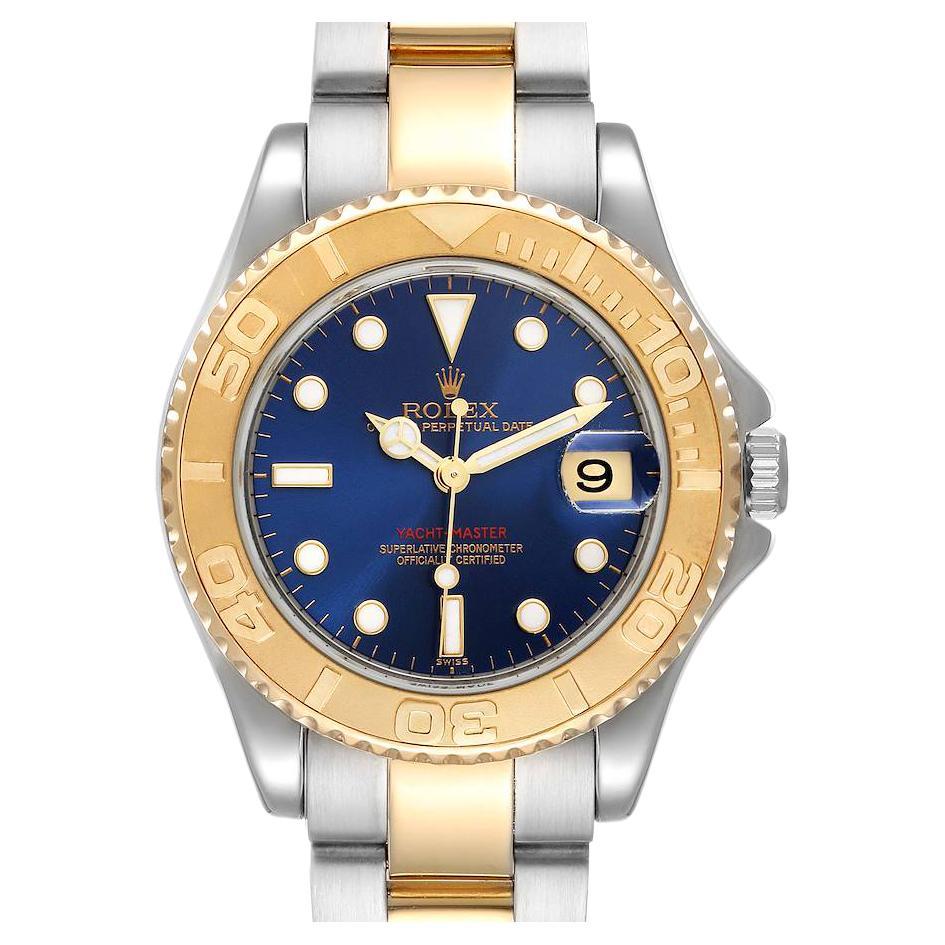 Rolex Yachtmaster 35 Midsize Steel Yellow Gold Unisex Watch 168623 For Sale