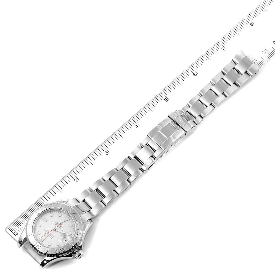Rolex Yachtmaster Midsize Steel Platinum Men's Watch 168622 Box 7
