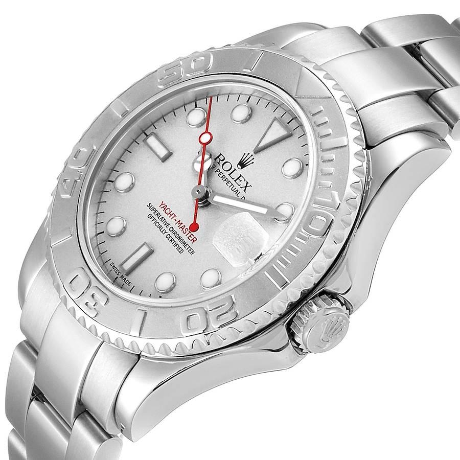 Rolex Yachtmaster Midsize Steel Platinum Men's Watch 168622 Box 2