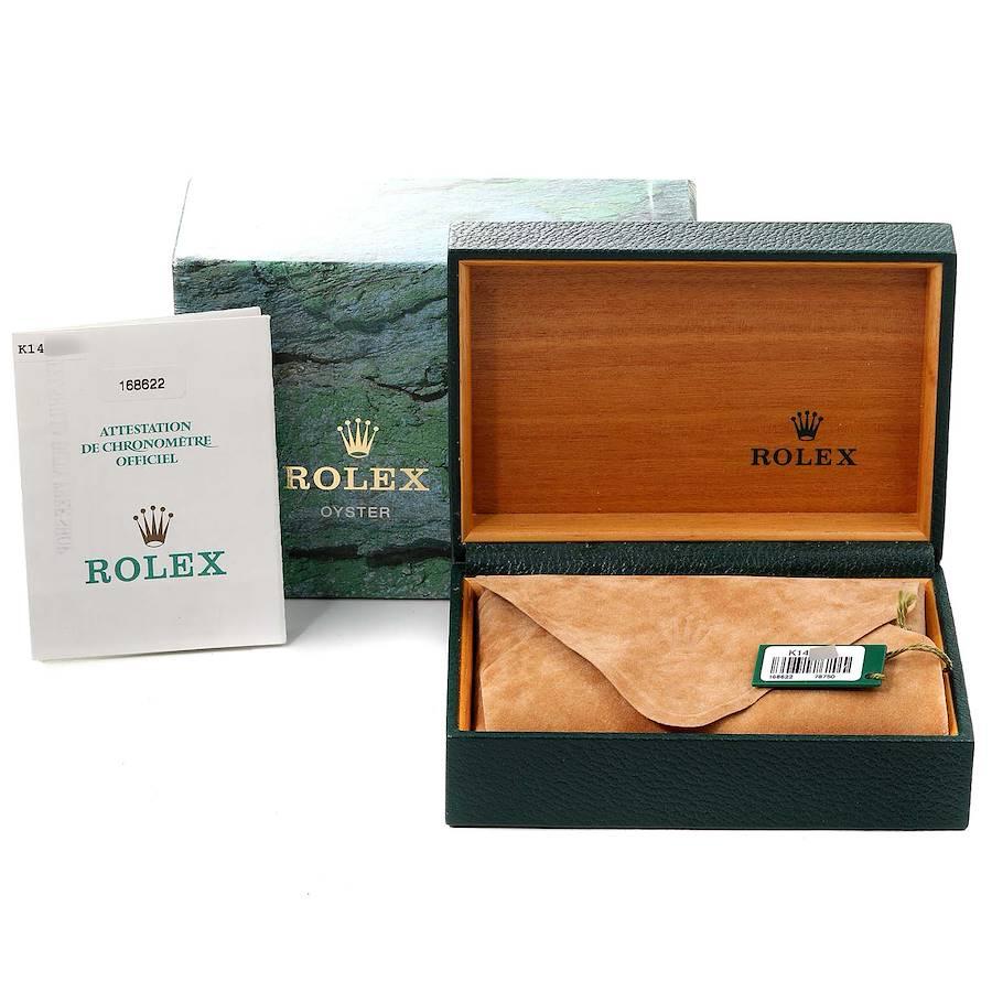 Rolex Yachtmaster Midsize Steel Platinum Mens Watch 168622 Box Papers 7