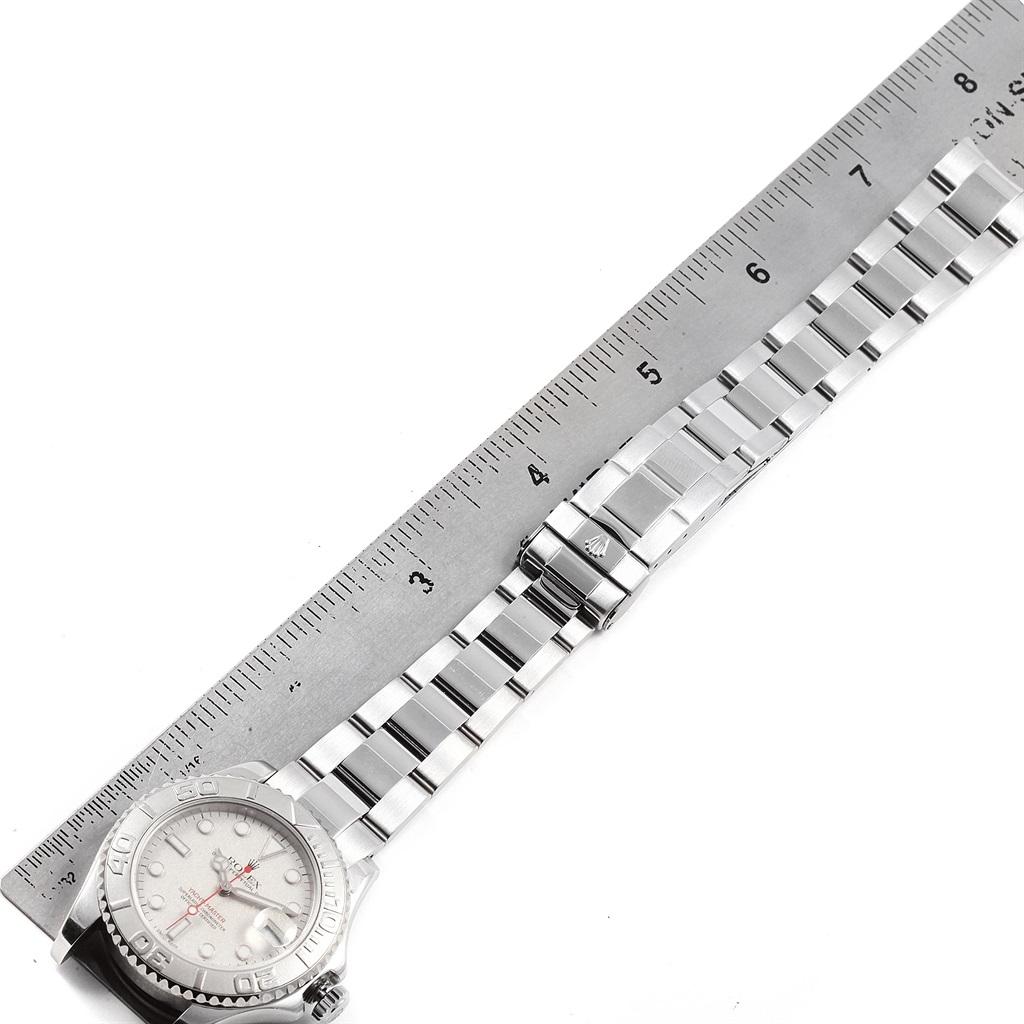 Rolex Yachtmaster Midsize Steel Platinum Men's Watch 168622 For Sale 7