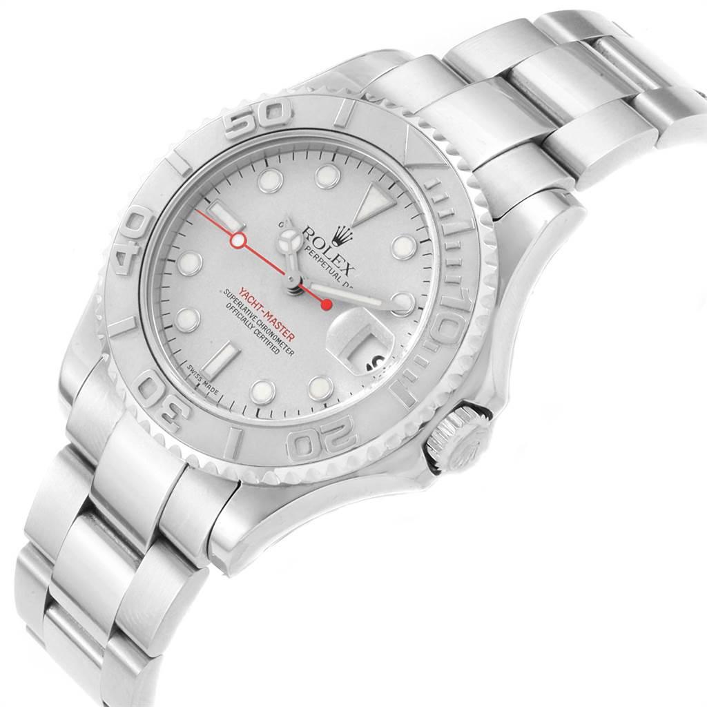 Rolex Yachtmaster Midsize Steel Platinum Men's Watch 168622 1